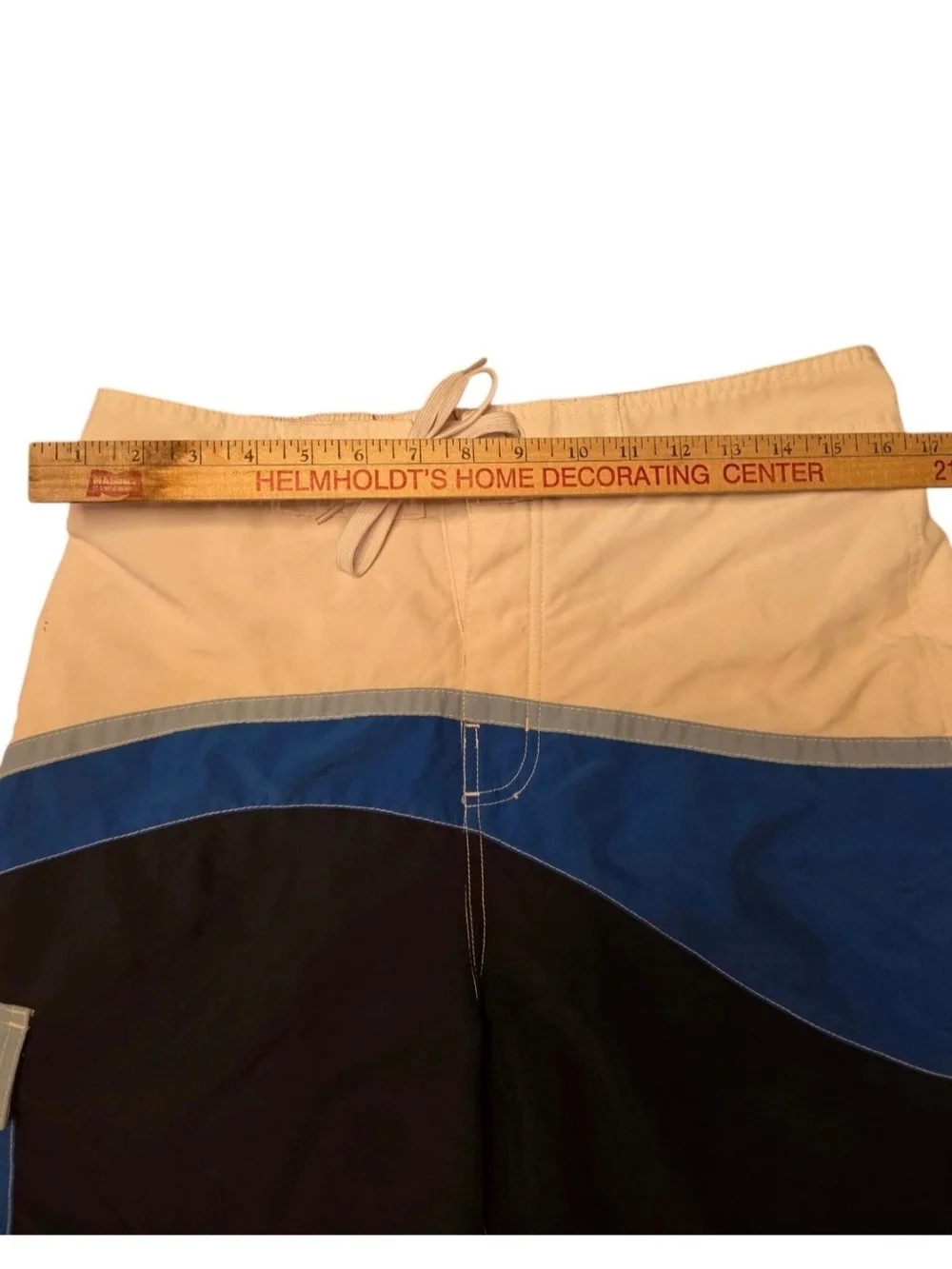 OP Men's Colorblock Black/Blue/Tan Swim Trunks